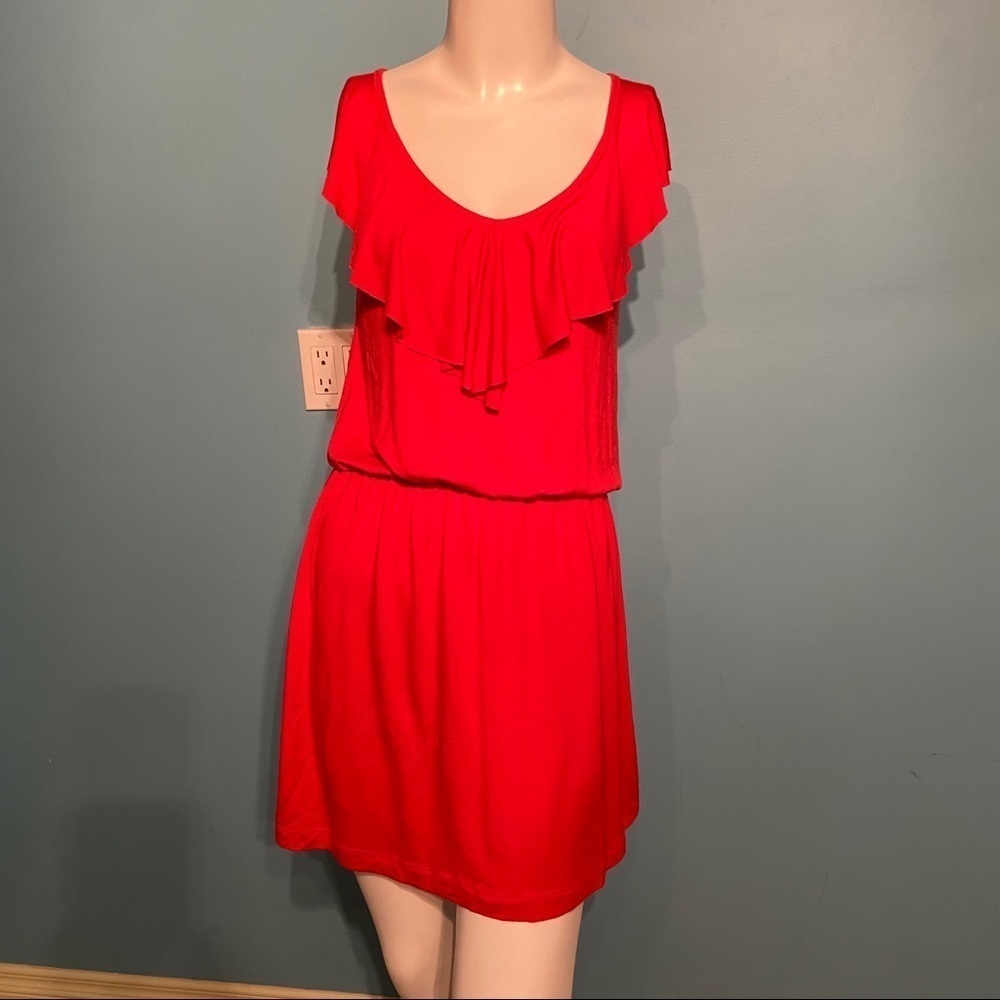 Guess women’s red ruffled sun dress in size ‎ x-small